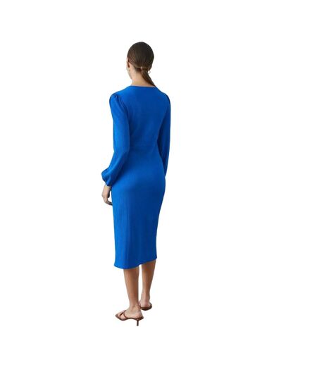 Robe mi-longue femme bleu cobalt Principles