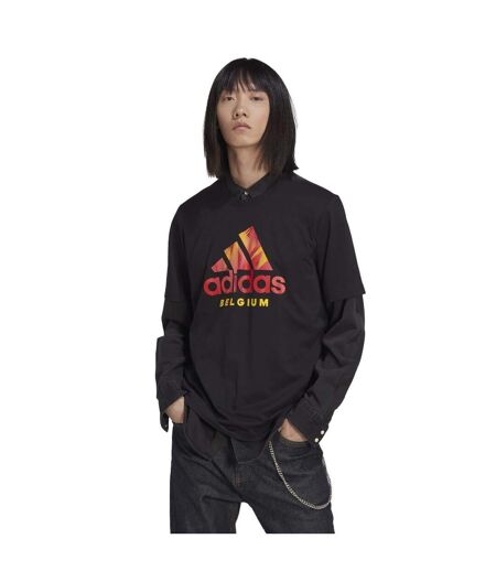 Mens Belgium Graphic T-shirt Black Adidas