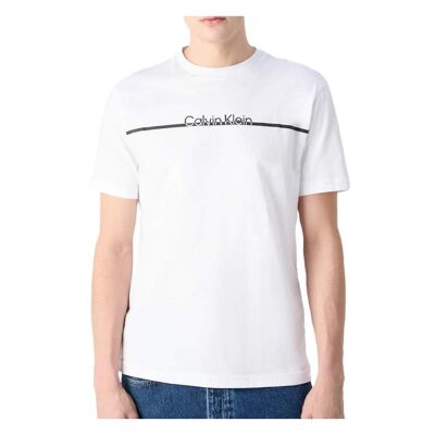 T-shirt Blanc Homme Calvin Klein Jeans Split Line - L