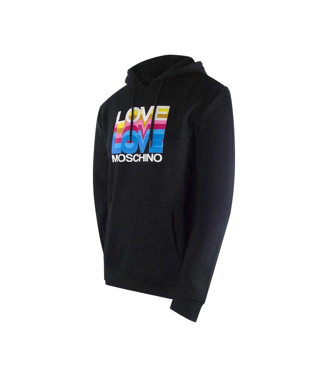 Sweat À Capuche Motif/style Multiples Logos Femme Noir Love Moschino-3