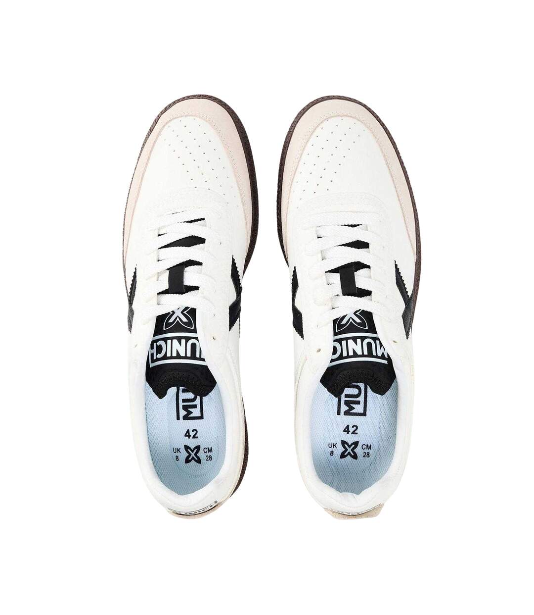 Chaussures Rumba Homme Blanc Noir Munich-3