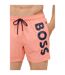 Mens Octopus Bold Logo Swim Shorts Bright Pink Boss-4