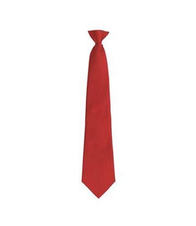 Premier Mens Fashion ”Colours” Work Clip On Tie (Red) (One Size) - UTRW1163