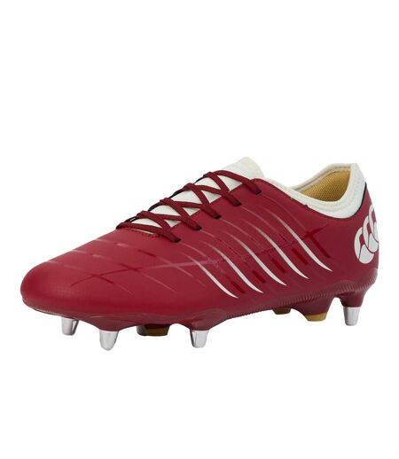 Unisex Adult Phoenix 2.0 Team Leather Soft Ground Rugby Boots Red Dahlia Canterbury