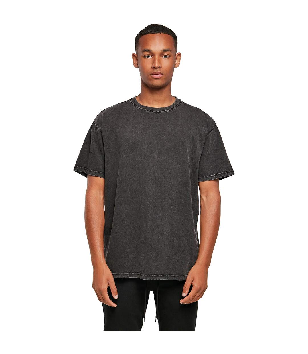 Mens Heavyweight Oversized T-shirt Black Build Your Brand-1