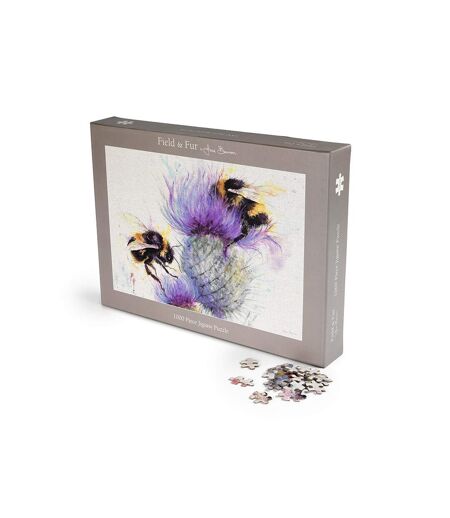 Jane Bannon Bees on Thistle Jigsaw Puzzle (Multicolored) (One Size) - UTPM331