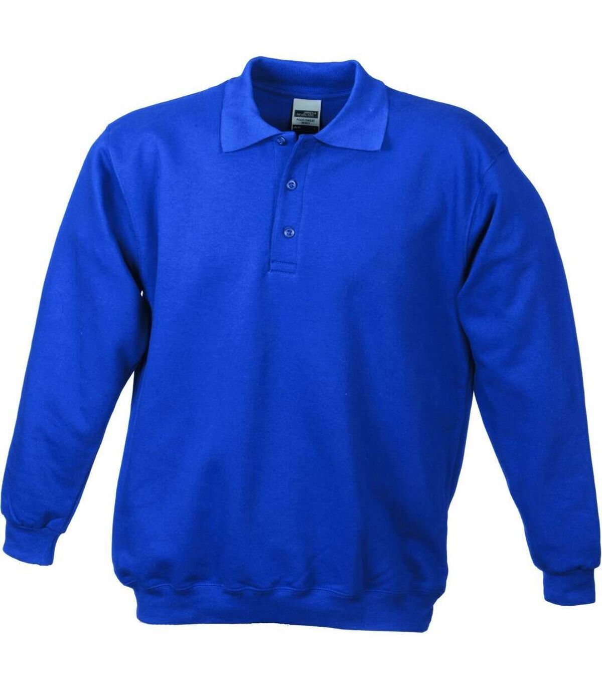 Sweat-shirt col polo - homme - JN041 - bleu roi