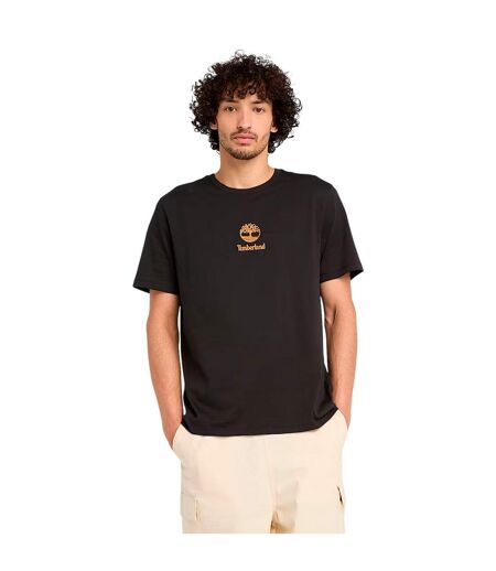 Mens Stacked Logo T-shirt Black Timberland