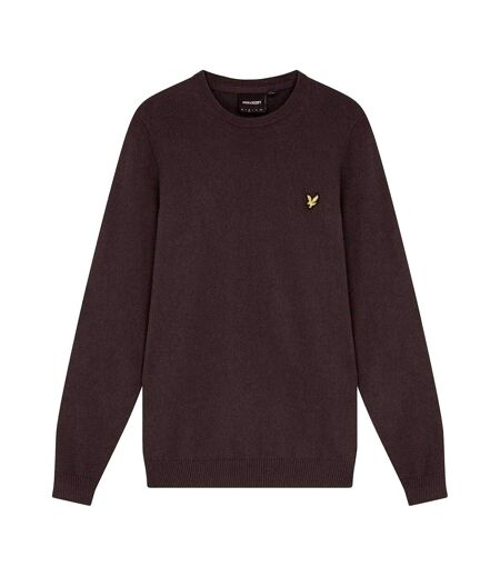 Pull Uni À Col Ras-du-cou Homme Marron Foncé Lyle & Scott