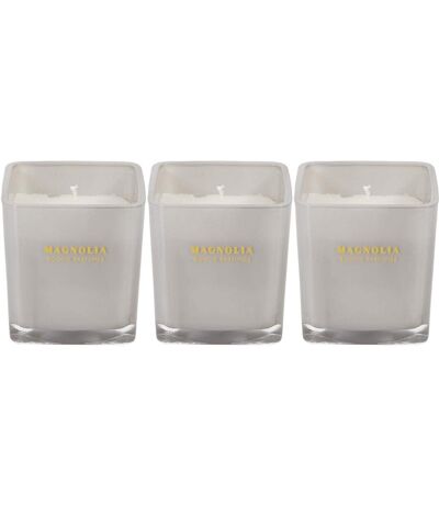 Bougie parfumée carrée Nude 7 cm (Lot de 3) Blanc