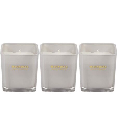 Bougie parfumée carrée Nude 7 cm (Lot de 3) Blanc