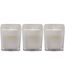 Bougie parfumée carrée Nude 7 cm (Lot de 3) Blanc