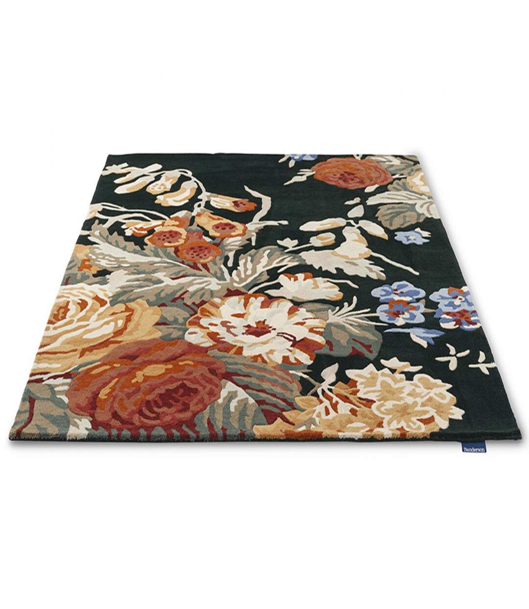 Tapis salon et chambre fait à la main en laine motif floral STAPTON-3