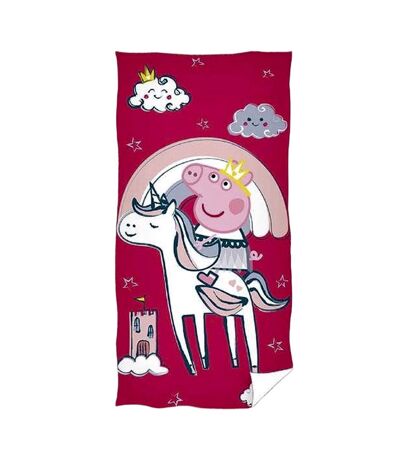 Peppa Pig Unicorn Beach Towel (Pink/White) - UTTA11578