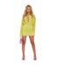 Robe Courte Motif/style Ruché Femme Vert Clair Vif Missy Empire-4