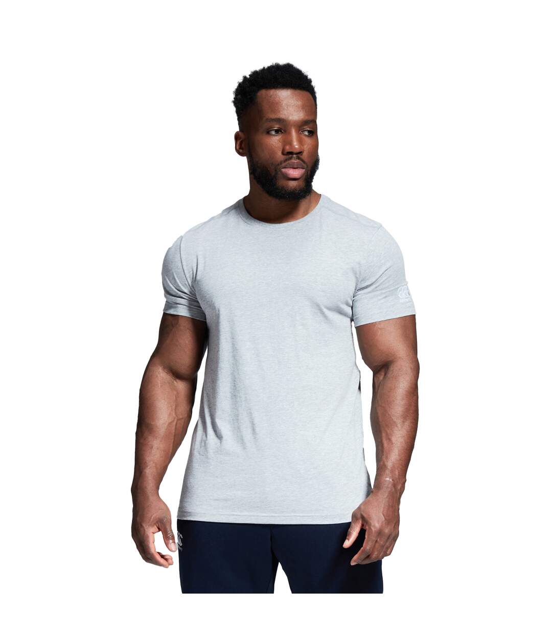 Mens Club Plain T-shirt Classic Marl Canterbury-1