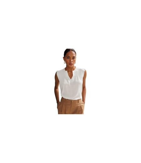 Blouse Motif/style À Plis Femme Blanc Boss