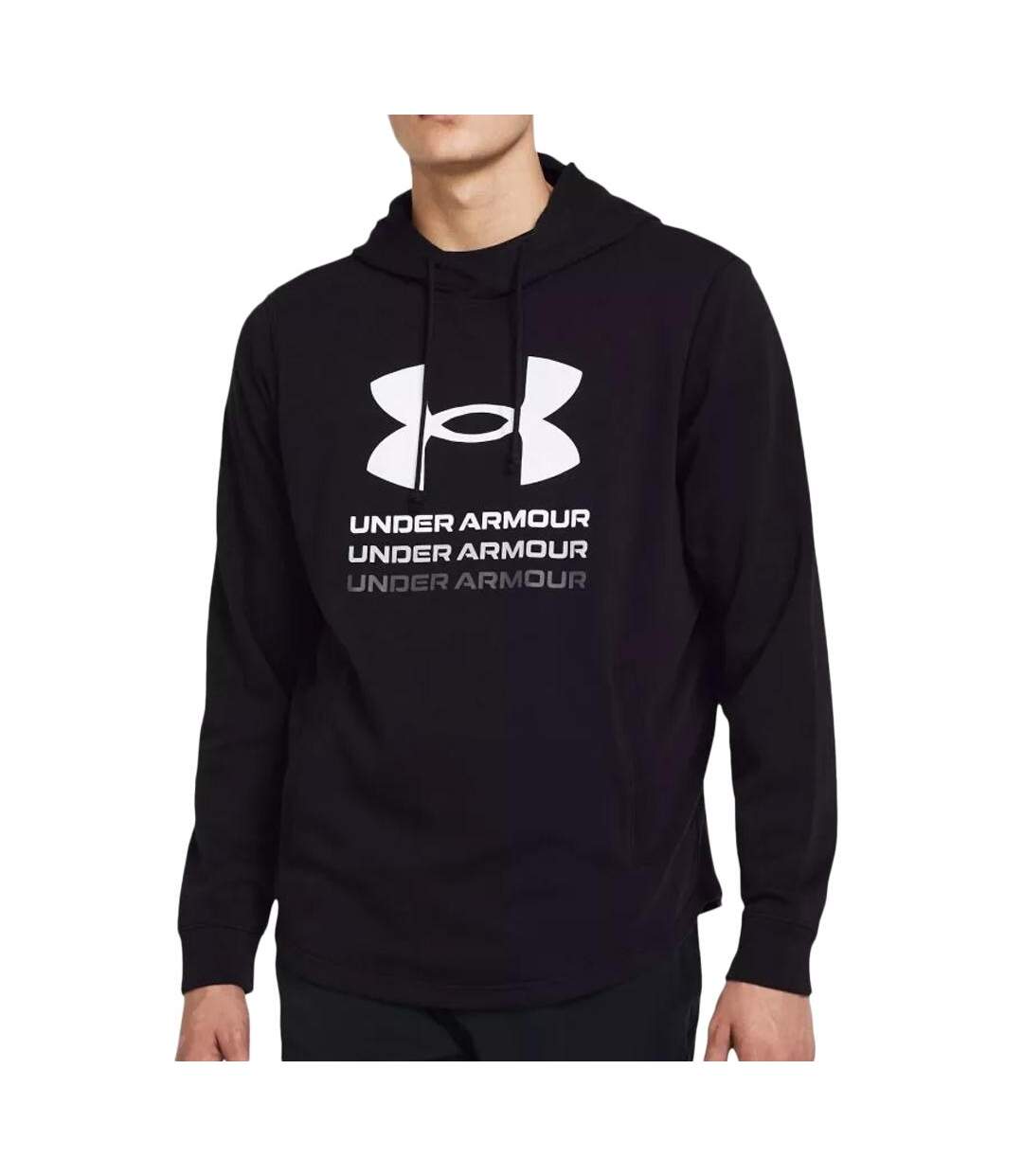 Sweat Capuche Noir Homme Under Armour Rival Fleece Logo - L-1