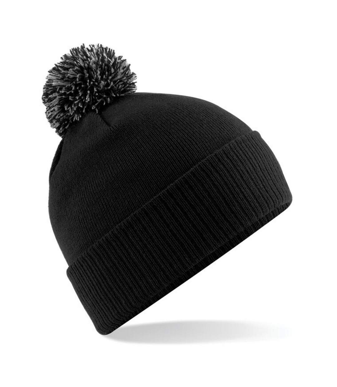 Bonnet snowstar unisexe noir / gris foncé Beechfield-2