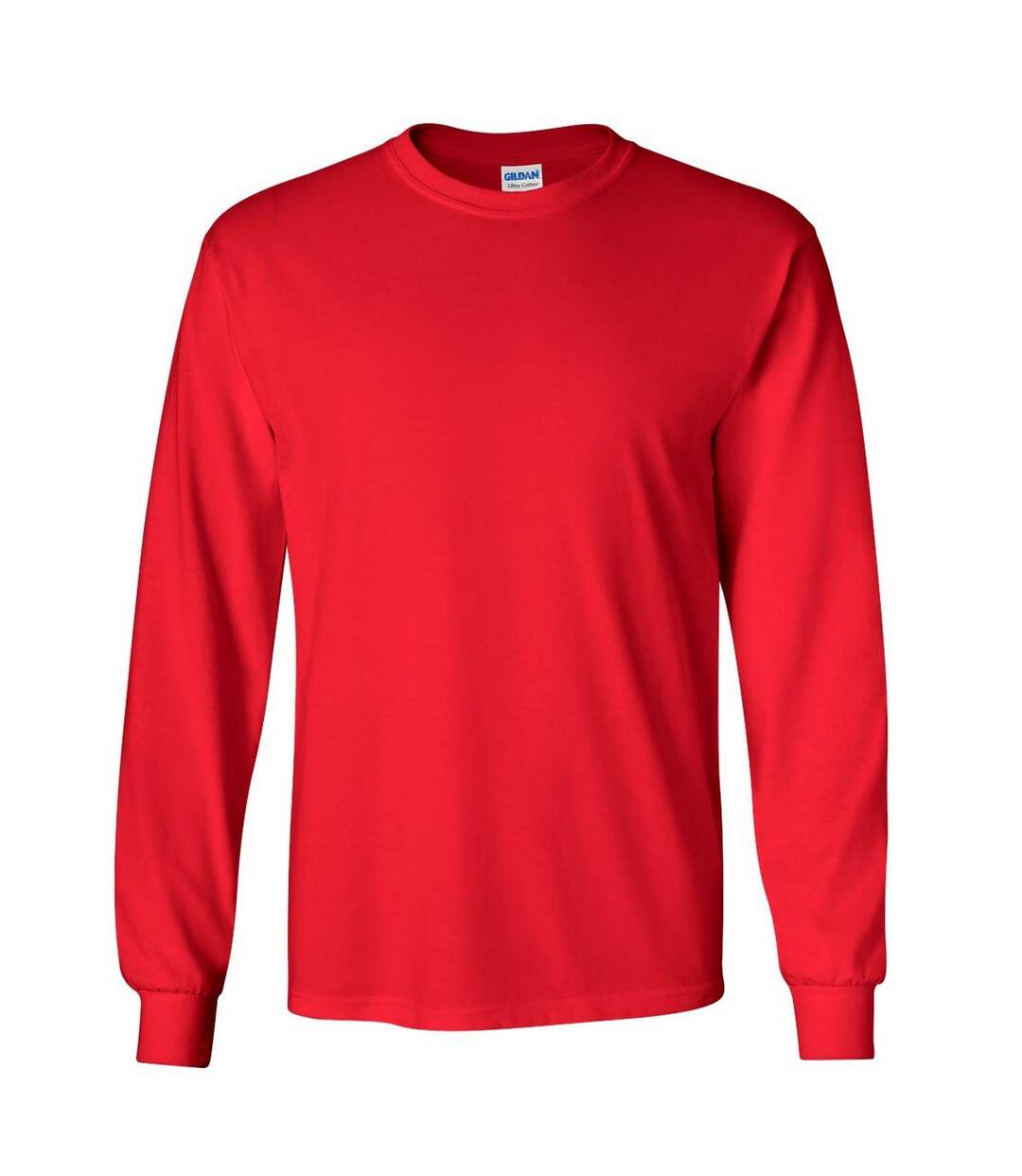 T-shirt uni à manches longues  pour homme rouge Gildan