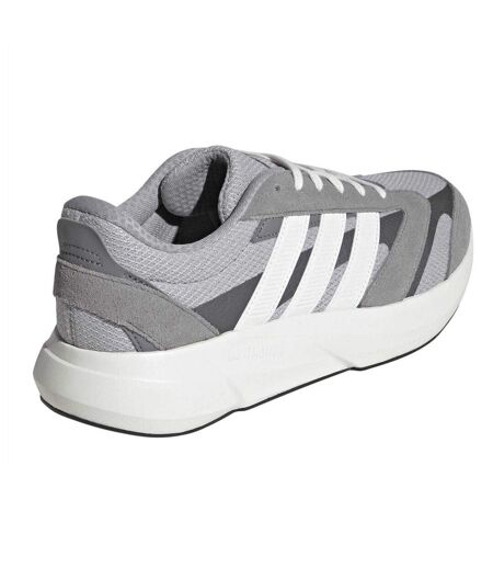 Mens Lightshift 2 Suede Trainers Grey White Iron Adidas
