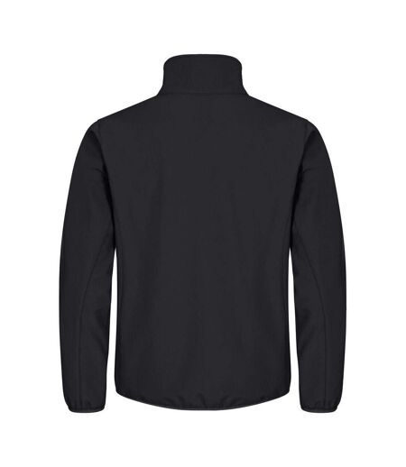 Mens Classic Soft Shell Jacket Black Clique