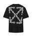 Mens Chain Print T-shirt Black Off White-2