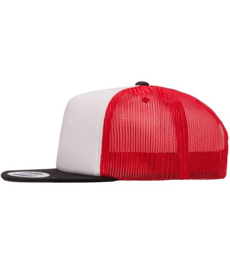 Casquette trucker rouge / blanc / noir Yupoong