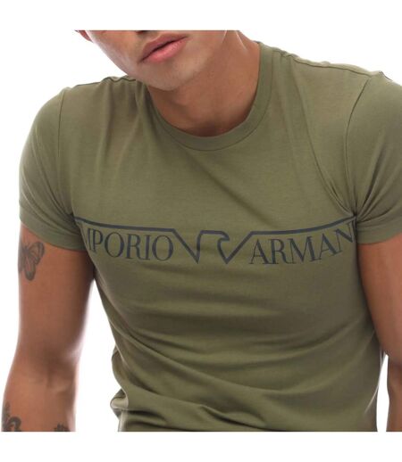 T-shirt homme vert Emporio Armani