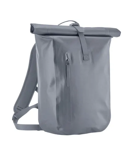 Lite Roll Top Waterproof Backpack One Size Blue Grey Quadra