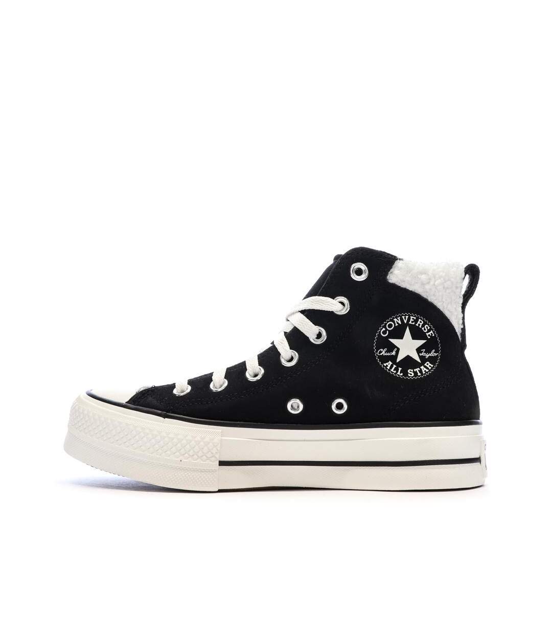 Baskets noires femme converse chuck taylor all star puff-1