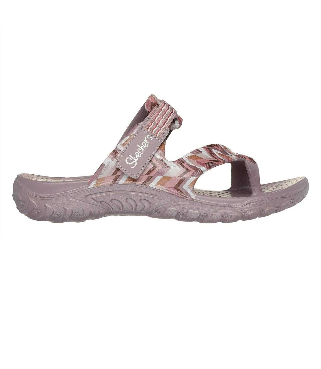 Womens/ladies Reggae Zig Zag Sandals Multicoloured Pink Skechers-2