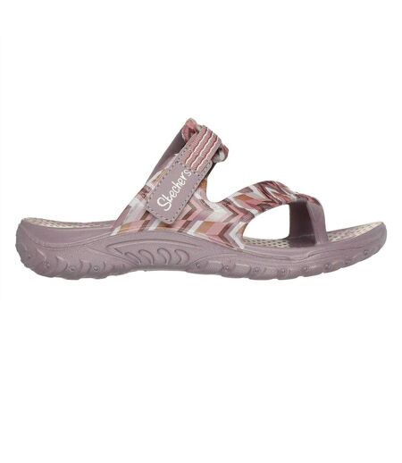 Womens/ladies Reggae Zig Zag Sandals Multicoloured Pink Skechers