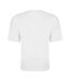 Womens/ladies Embroidered Logo Cotton Cropped T-shirt White Tommy Jeans-2