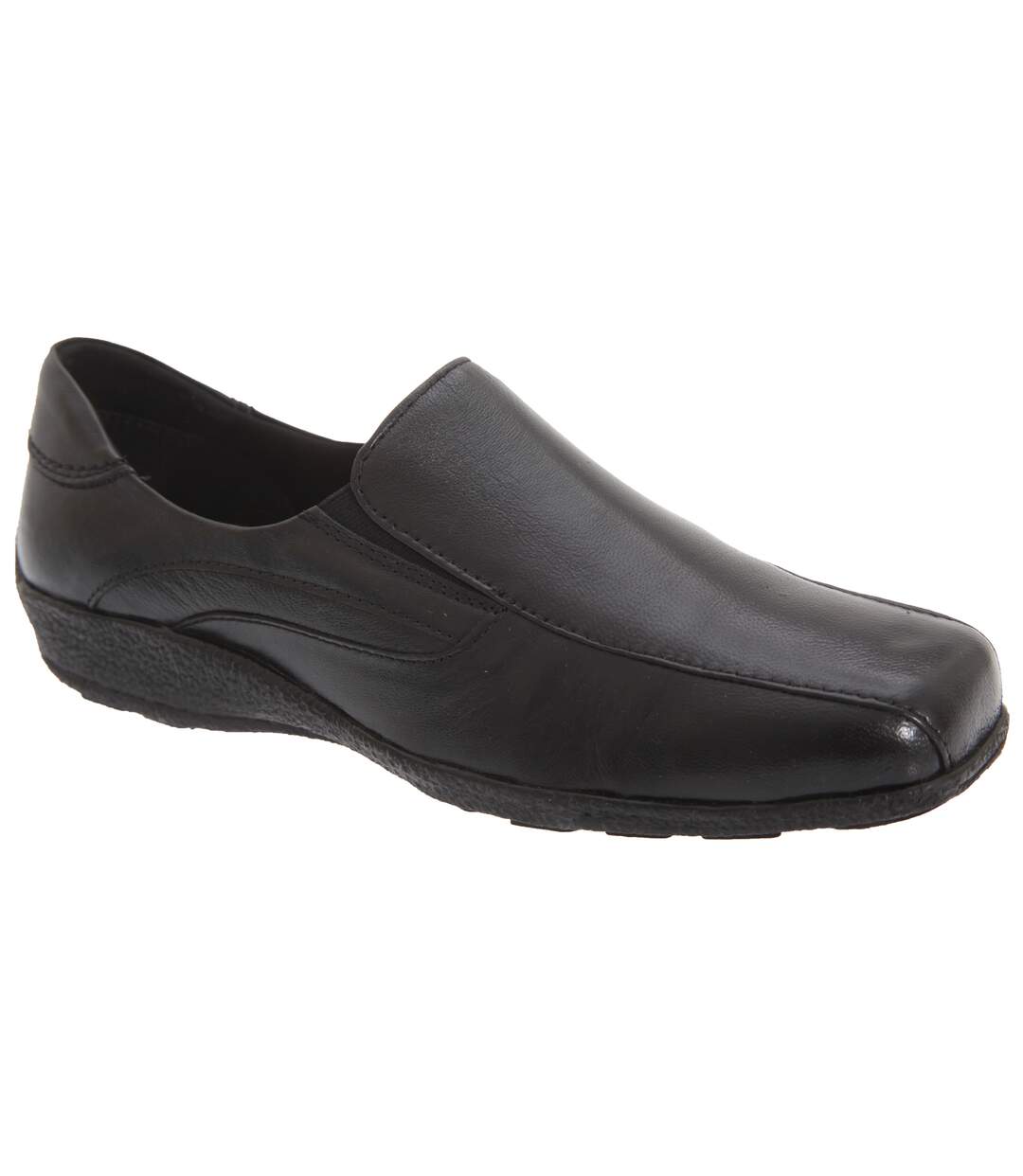 Mocassins En Cuir Femme Noir Mod Comfys-1