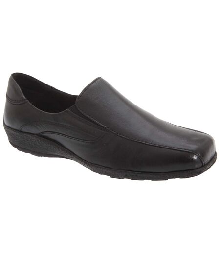 Mocassins En Cuir Femme Noir Mod Comfys