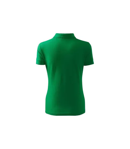 Womens/ladies Pique Polo Shirt Forest Green Malfini