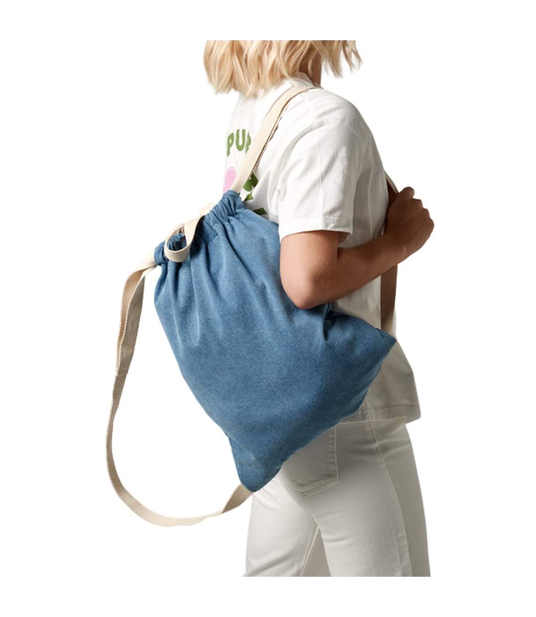 Sac À Cordon Taille Unique Denim Clair Bagbase-2