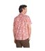 Chemise Manches Courtes Motif/style Feuilles Tropical Homme Rouille Mountain Warehouse-3