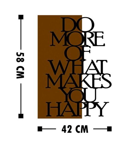 Décoration murale en bois et métal Walnut Do More Of What Makes You Happy