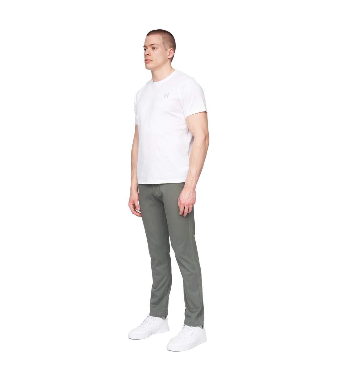 Chino edition homme vert kaki Henleys-4