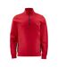 Projob Mens Half Zip Sweatshirt (Red)