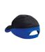 Casquette teamwear competition noir / bleu roi vif Beechfield