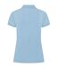 Womens/ladies pique polo shirt light blue Henbury