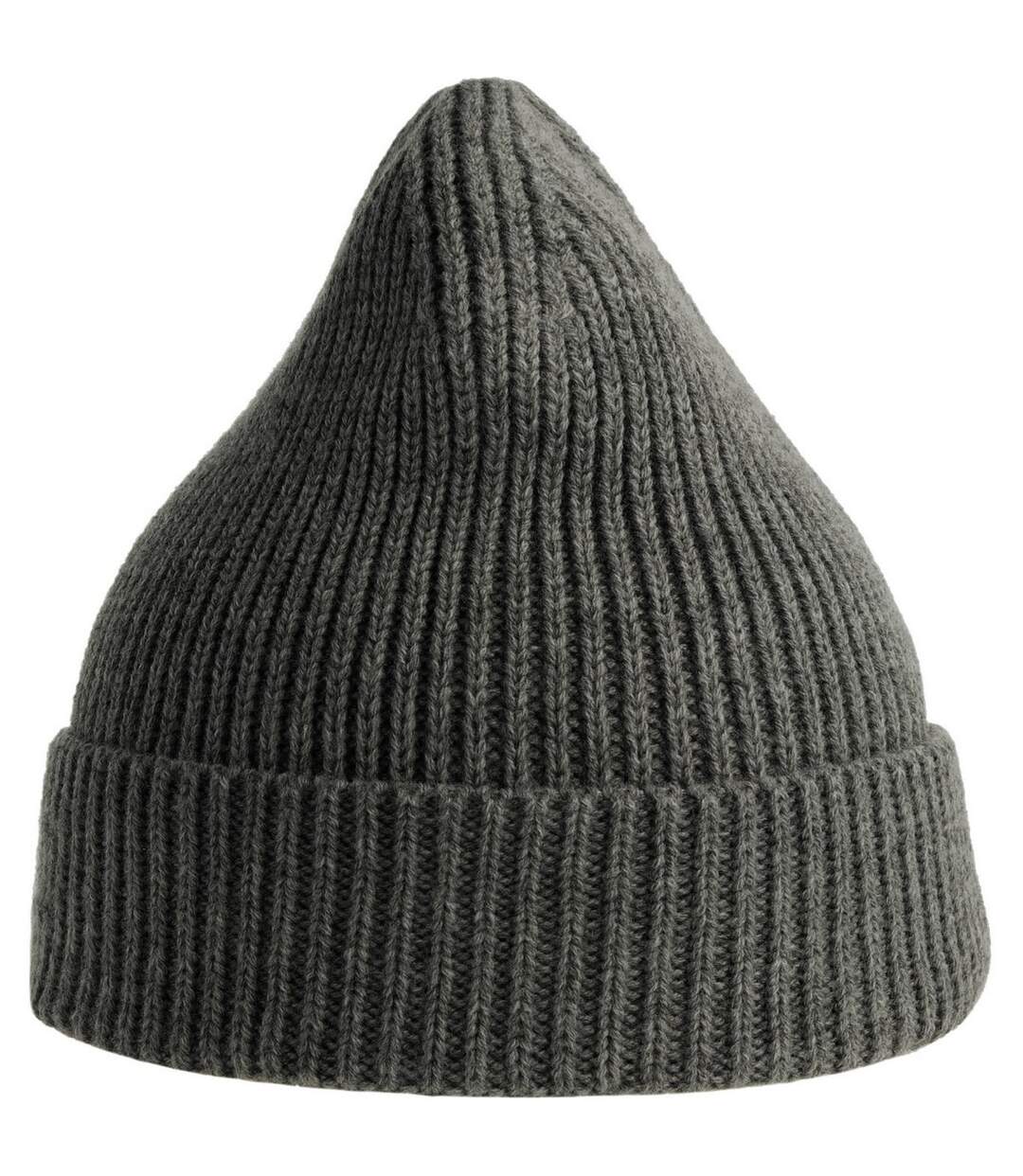 Unisex adult andy recycled polyester beanie dark grey melange Atlantis-2