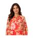 Blouse Manches Longues Motif/style Floral Femme Bleu Sarcelle Biba-4