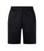 Mens Fleece Relaxed Fit Sweat Shorts Black White Off White-1