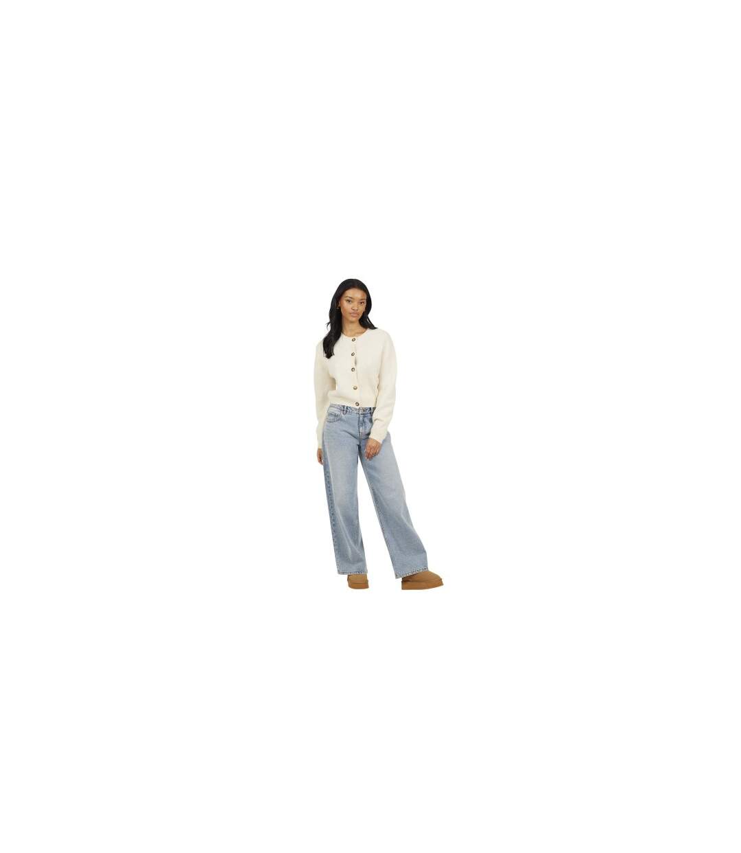 Cardigan Femme Beige Gris Brave Soul-1