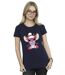 Disney T-shirt en coton Femmes/Ladies Lilo & Stitch Angel Reindeer (Bleu marine) - UTBI26051-2