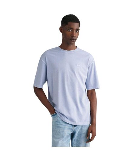 T-shirt Manches Courtes Motif/style Logo Brodé Homme Bleu Gant